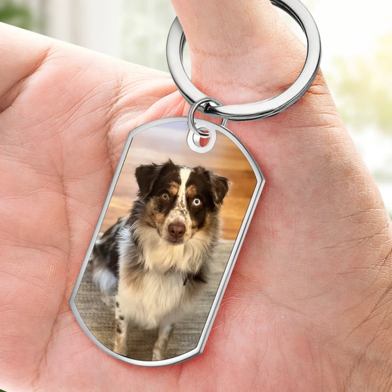 Custom Pet Photo Memorial Gifts - Personalized Keychain