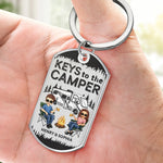 Custom Name Camper Gifts for Couples - Personalized Keychain