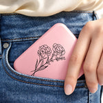 Custom Name Botanical Beauty Gifts for Women - Personalized LED Compact Makeup Mirror