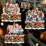 Custom Family Photo Christmas Gifts - Personalized Wooden Ornament