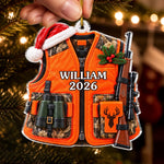 Custom Name Hunting Christmas Gifts for Hunters - Personalized Acrylic Ornament