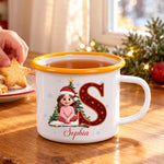 Custom Name Christmas Gifts for Kids - Personalized Enamel Mug