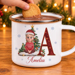 Custom Name Christmas Gifts for Kids - Personalized Enamel Mug