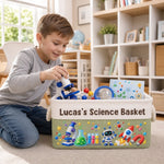 Custom Name Science Gifts for Kids - Personalized Storage Basket