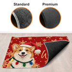 Custom Pet Photo Christmas Welcome Decor - Personalized Decorative Mat