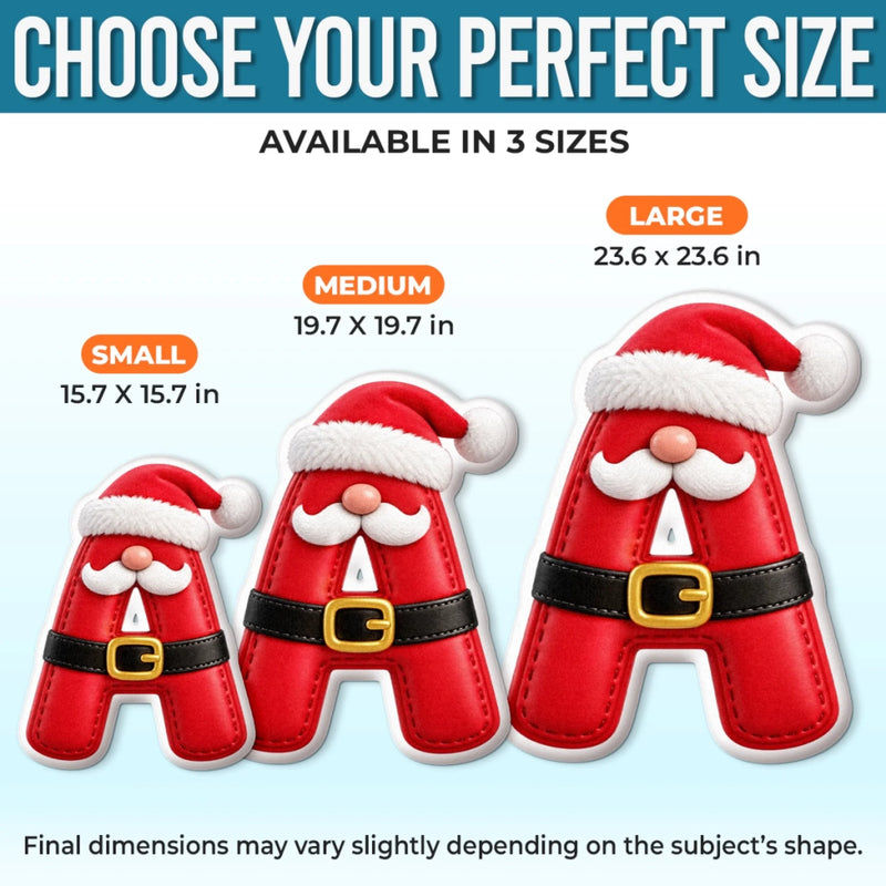 Custom Christmas Character Initial Gifts For Family, Kids - Personalized Shaped Pillow