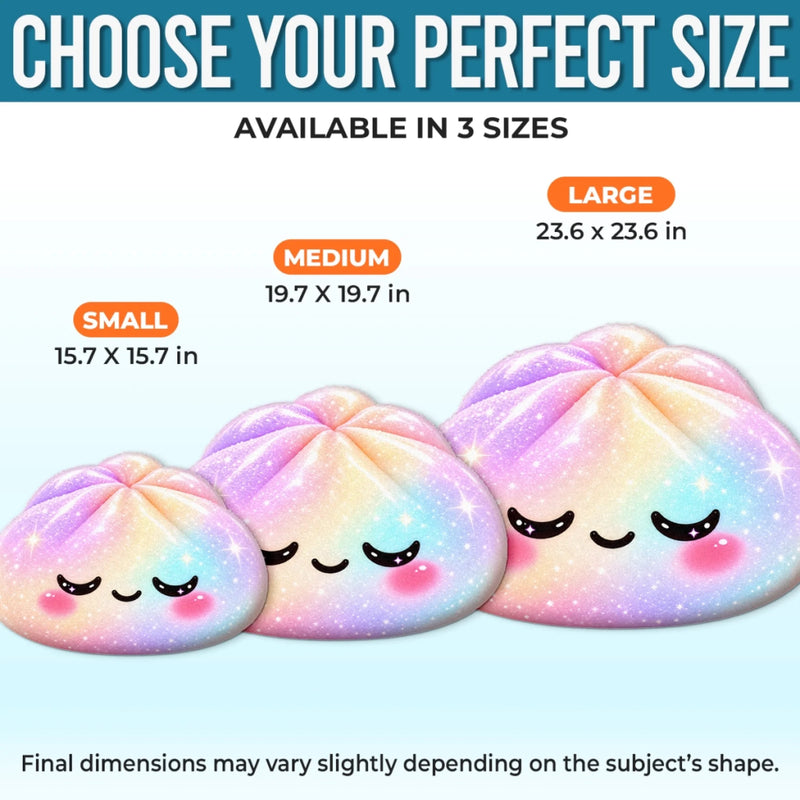 Custom Rainbow Kawaii Squishy Character Gifts For Kids - Personalized Shaped Pillow