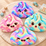 Custom Kawaii Rainbow Cloud Character Decor Gifts For Kids - Personalized Shaped Pillow