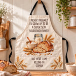 Custom Name Funny Sourdough Baker Gifts - Personalized Apron With Pocket