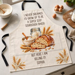 Custom Name Funny Sourdough Baker Gifts - Personalized Apron With Pocket