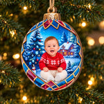 Custom Photo Baby’s First Christmas Gifts For Kids - Personalized Ornament