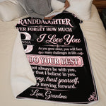 Custom Name Just Do Your Best Gifts For Grandson And Granddaughter - Personalized Blanket
