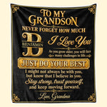 Custom Name Just Do Your Best Gifts For Grandson And Granddaughter - Personalized Blanket