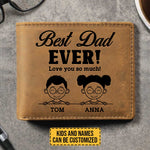 Custom Name Best Dad Gifts - Personalized Leather Wallet