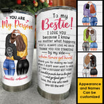 Custom Name Best Friend Gifts for Women - Personalized Tumbler