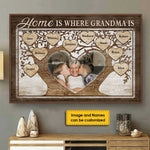 Custom Photo Grandma Family Tree Gifts - Personalized Poster