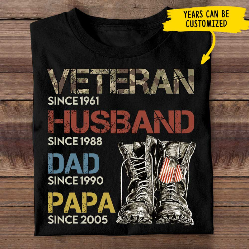 Veteran Husband Dad Papa Military Family Gifts - Apparel
