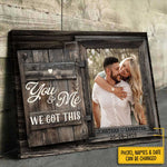 Custom Photo Couple Gifts with You and Me Design - Personalized Canvas