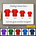 Custom Family Baseball Fan Gifts for Dad - Personalized Poster