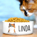 Custom Name Cat Gifts - Personalized Pet Bowl