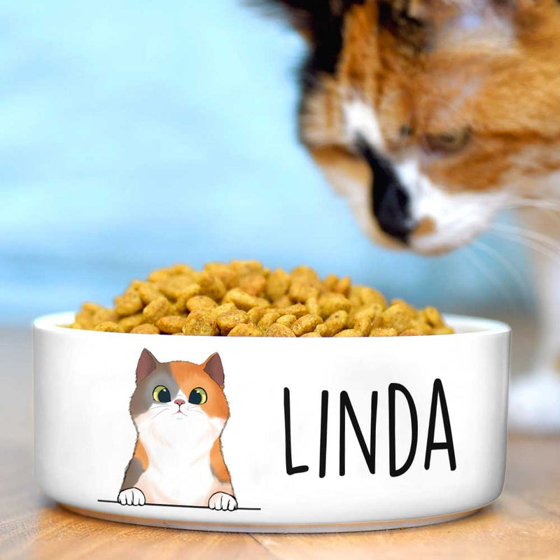 Custom Name Cat Gifts - Personalized Pet Bowl