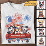 Custom Name Patriotic Dog Gifts for Dog Lovers - Personalized Apparel
