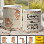 Custom Name Long Distance Mom Gifts - Personalized Mugs