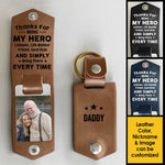Custom Photo Dad Gifts - Personalized PU Keychain
