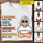 Custom Name Grandma Family Timeline Gifts - Personalized Apparel