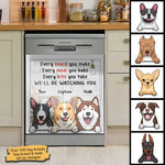 Custom Name Funny Dog Kitchen Decor - Personalized Dishwasher Cover