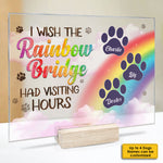 Custom Name Rainbow Bridge Memorial Pet Gifts - Personalized Acrylic Plaque