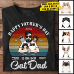 Custom Name Cat Dad Father's Day Gifts for Cat Lovers - Personalized Apparel