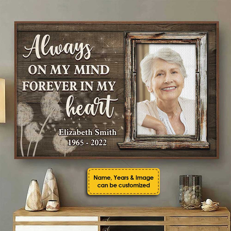 Custom Photo Memorial Name and Date Decor - Personalized Poster