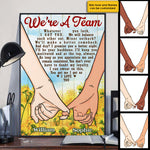Custom Name We're a Team Couple Gifts - Personalized Poster