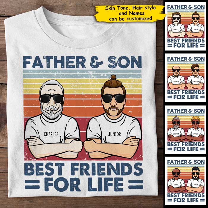 Custom Name Father and Son Gifts - Personalized Apparel