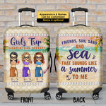 Custom Name Girls Trip Beach Gifts for Friends - Personalized Luggage Cover