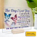 Custom Memorial Butterfly Parents Loss Gifts - Personalized Acrylic Plaque