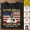 Best Cat Dad Ever - Gift For Dads - Personalized Unisex T-Shirt