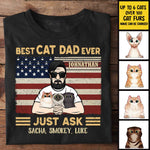 Custom Name Cat Dad Gifts for Men - Personalized Apparel