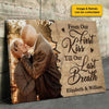 From Our First Kiss - Personalized Horizontal Canvas - Upload Image, Gift For Couples, Husband Wife