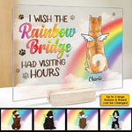Custom Pet Memorial Rainbow Bridge Gifts - Personalized Acrylic Plaque