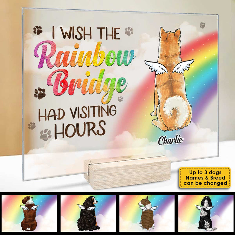 Custom Pet Memorial Rainbow Bridge Gifts - Personalized Acrylic Plaque