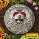 Custom Photo Angel Memorial Decor - Personalized Memorial Stone