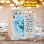 Custom Memorial Name Gifts for Loved Ones - Personalized Color Candle Holder
