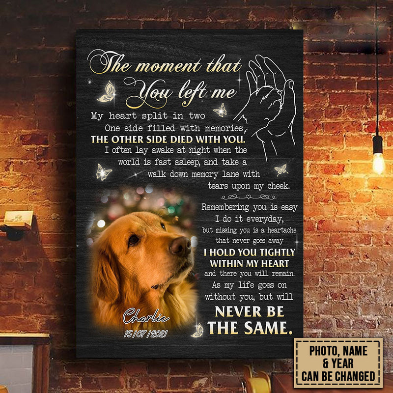 Custom Pet Photo Memorial Gifts for Dog Lovers - Personalized Canvas