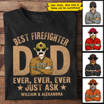 Custom Name Firefighter Dad Gifts - Personalized Apparel