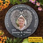 Custom Photo Memorial Angel Garden Decor - Personalized Memorial Stone