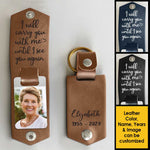 Custom Photo Memorial Gifts - Personalized PU Keychain