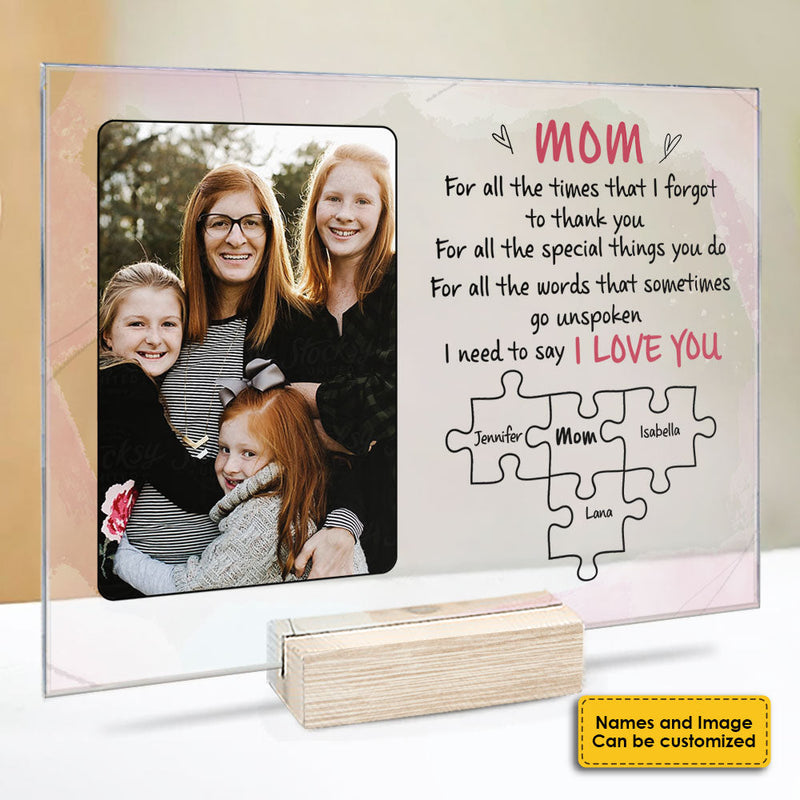 Custom Photo Mom Gifts - Personalized Acrylic Plaque