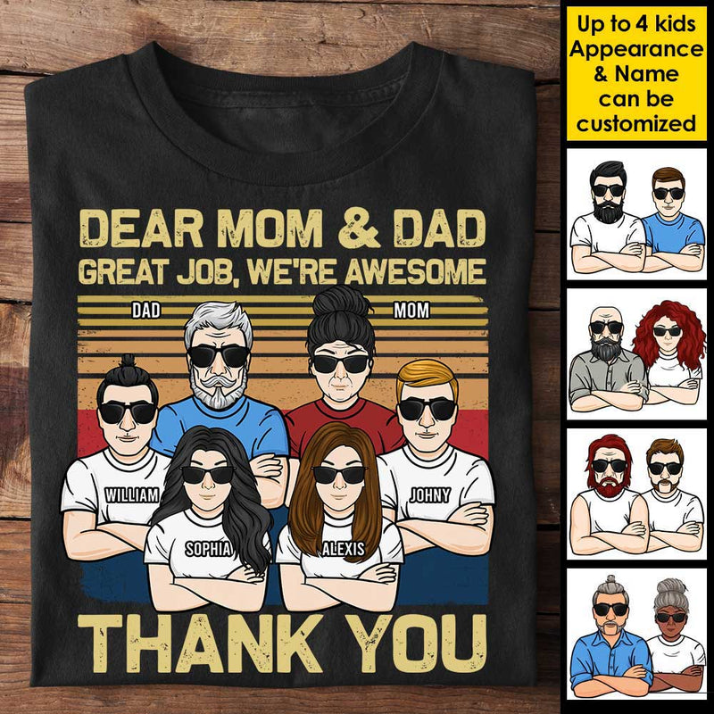 Custom Name Funny Family Gifts for Mom and Dad - Personalized Apparel